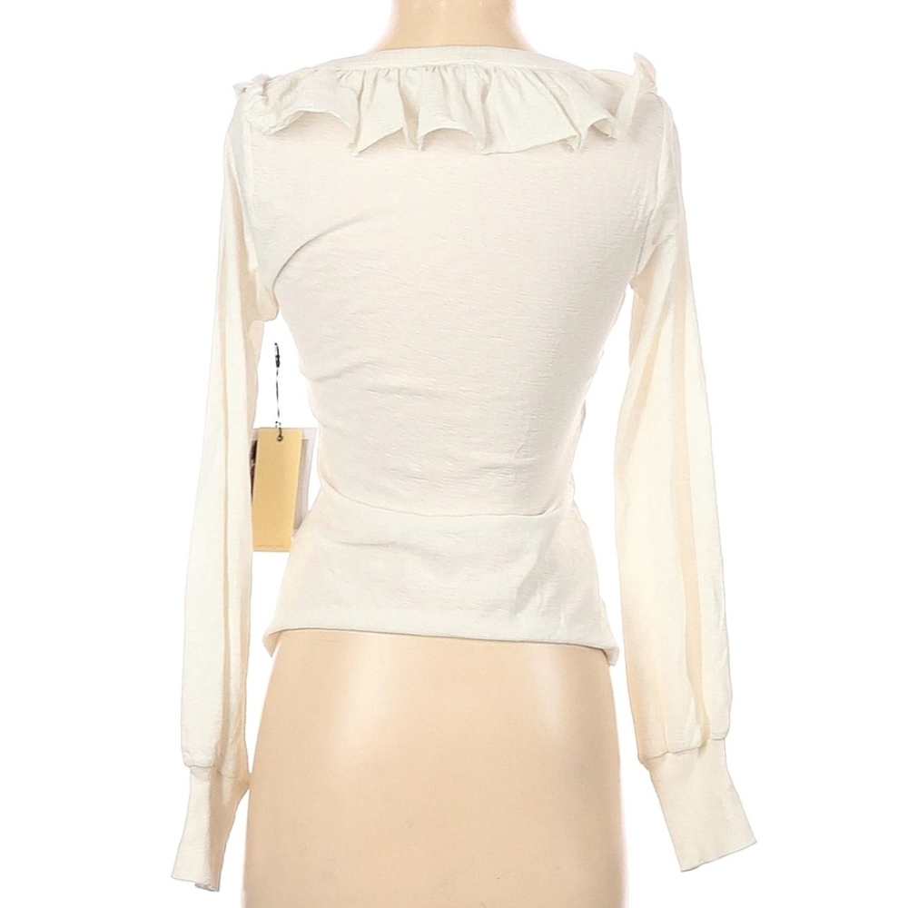 NWT Nation LTD Lalita Ruffle top Size xs cotton ivory white - Picture 3 of 6